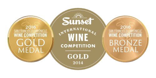 Recent medals won at Sunset Magazine and San Francisco Chronicle wine competitions